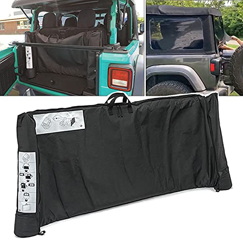 Soft Top Window Storage Bag fits for 2018 2019 2020 2021 2022 2023 2024 2025 Jeep Wrangler JL JLU Sports Sahara Freedom Rubicon Unlimited 2 Door & 4 Door Replace Oem 68358392AC