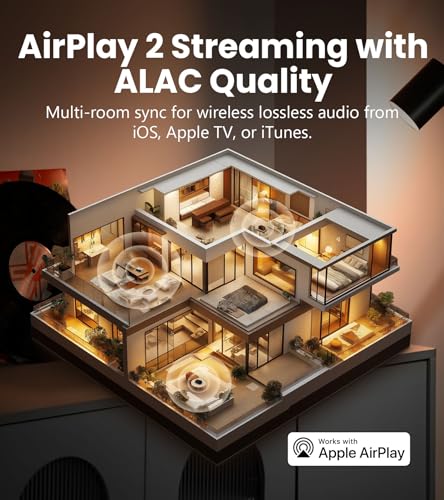 Image of Edifier S300 Hi-Fi Tabletop Speaker, Hi-Res Audio LDAC for Wireless Multi-Room & Stereo Pairing, 80W Power Works with AirPlay 2 Bluetooth 5.4 USB-C AUX Inputs, Retro Design with Remote - Brown