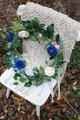 Floroom Artificial Flowers 25Pcs Real Looking Royal Blue Foam Fake Roses With Stems For Diy Table Centerpieces Party Home Decorations #TOP5