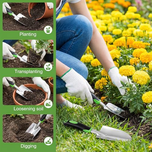 Juego de 10 palas para jardín de aleación de aluminio miniatura 7