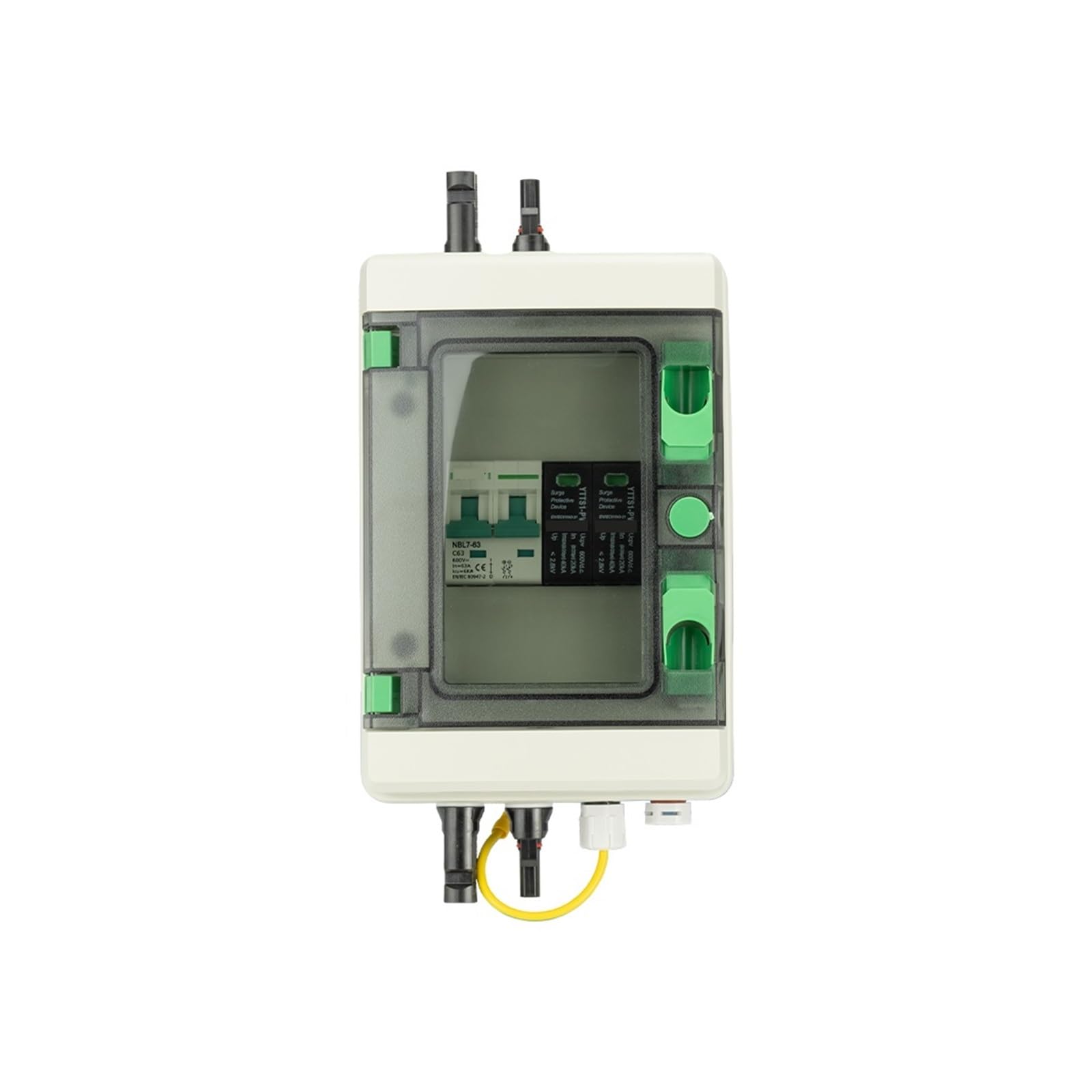RWRAPS Scatola combinatrice DC 1-in-1-out 600V Semplice Esterna Impermeabile 1 Stringa IP65 PV Protezione Contro Le sovratensioni solari