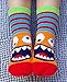 Jefferies Socks Boys Monster Fuzzy Non-Skid Slipper Socks 2 Pack, Multi, 12-24 Months