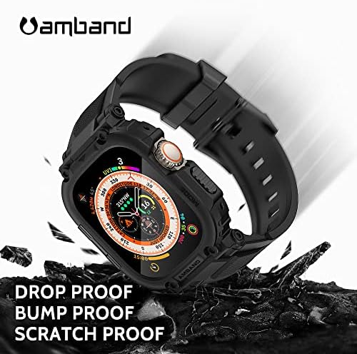 amBand M1 Sport Case Band for Apple Watch Ultra 3/2/1 & SE 3/2/1 & Series 11 10 9 8 7 6 5 4 3 49mm 46mm 45mm 44mm 42mm 41mm 40mm 38mm, Shockproof & Scratch Resistant Rugged Bumper for Men - Thumbnail 5