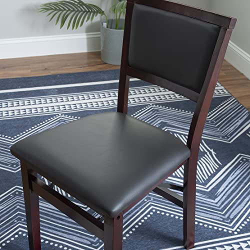 Linon Keira Pad Folding Chair, Set of 2, Engineered Wood by Linon - Image 2