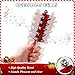 4 Pcs Christmas Sleigh Bells Wooden Handle Jingle Bells Instrument Musical Hand Bell Shaker Rattle Musical Percussion Instrument for Xmas Holiday Party (Red)