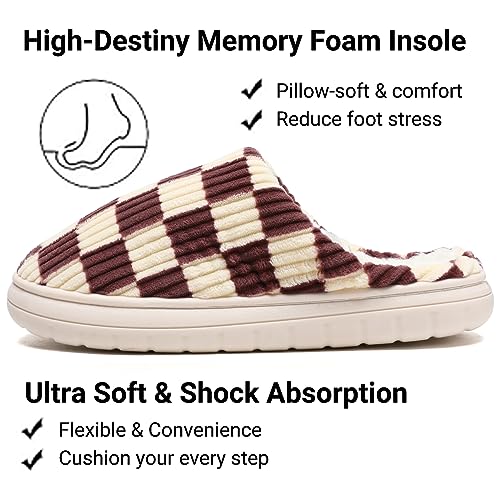 Image of Guyarns House Slippers for Women & Men - Fuzzy, Casual Indoor /Outdoor Shoes with Memory Foam & Faux Fur Lining