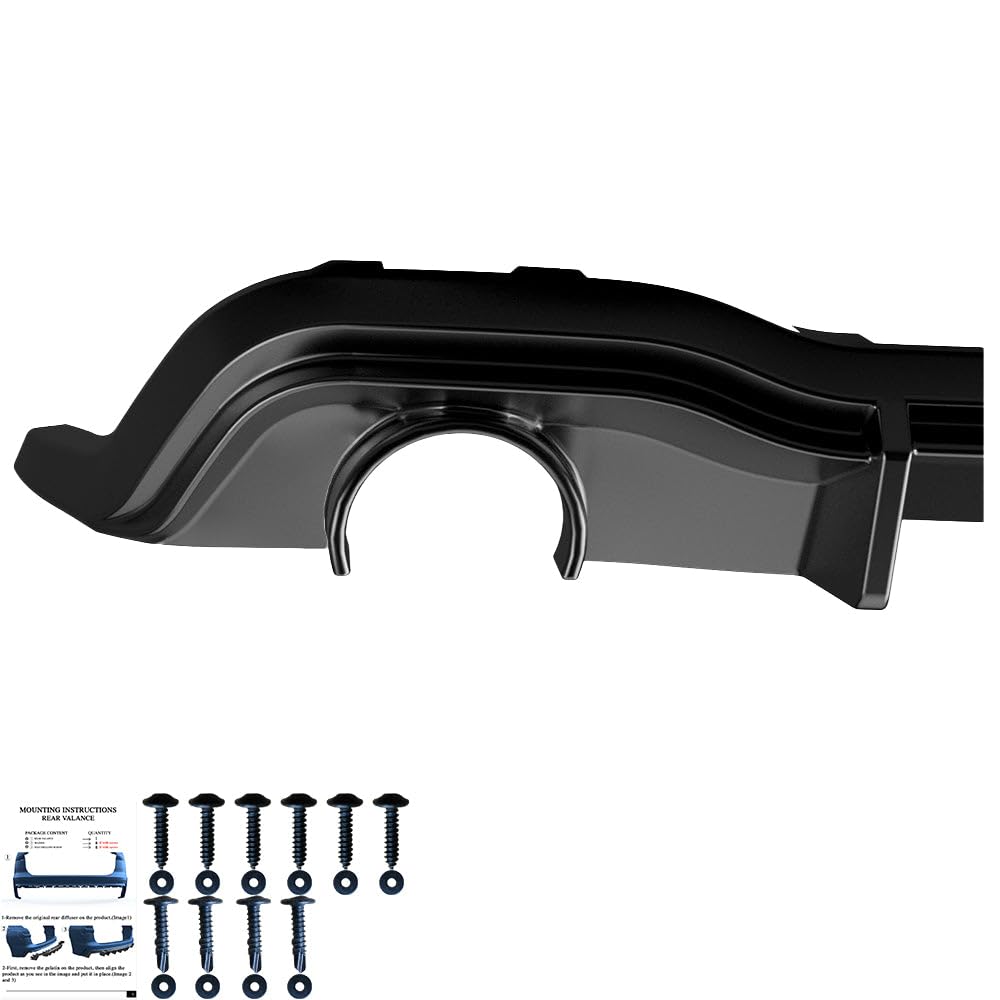 Oneway Diffusore Posteriore compatibile con Volkswagen Golf VIII HB GTI 2020- - Nero lucido