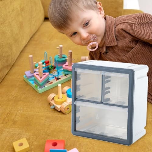 Boîte de rangement de blocs de construction en plastique empilable