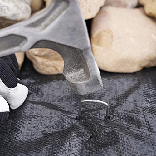 OK5STAR 100 Pack 12" Garden Stakes Pins,Heavy Duty Garden Landscape Staples Stakes Pins Galvanized Landscape Fabric Staples Sod Ground Staple for Anchoring Weed Barrier Fabric - Image 5