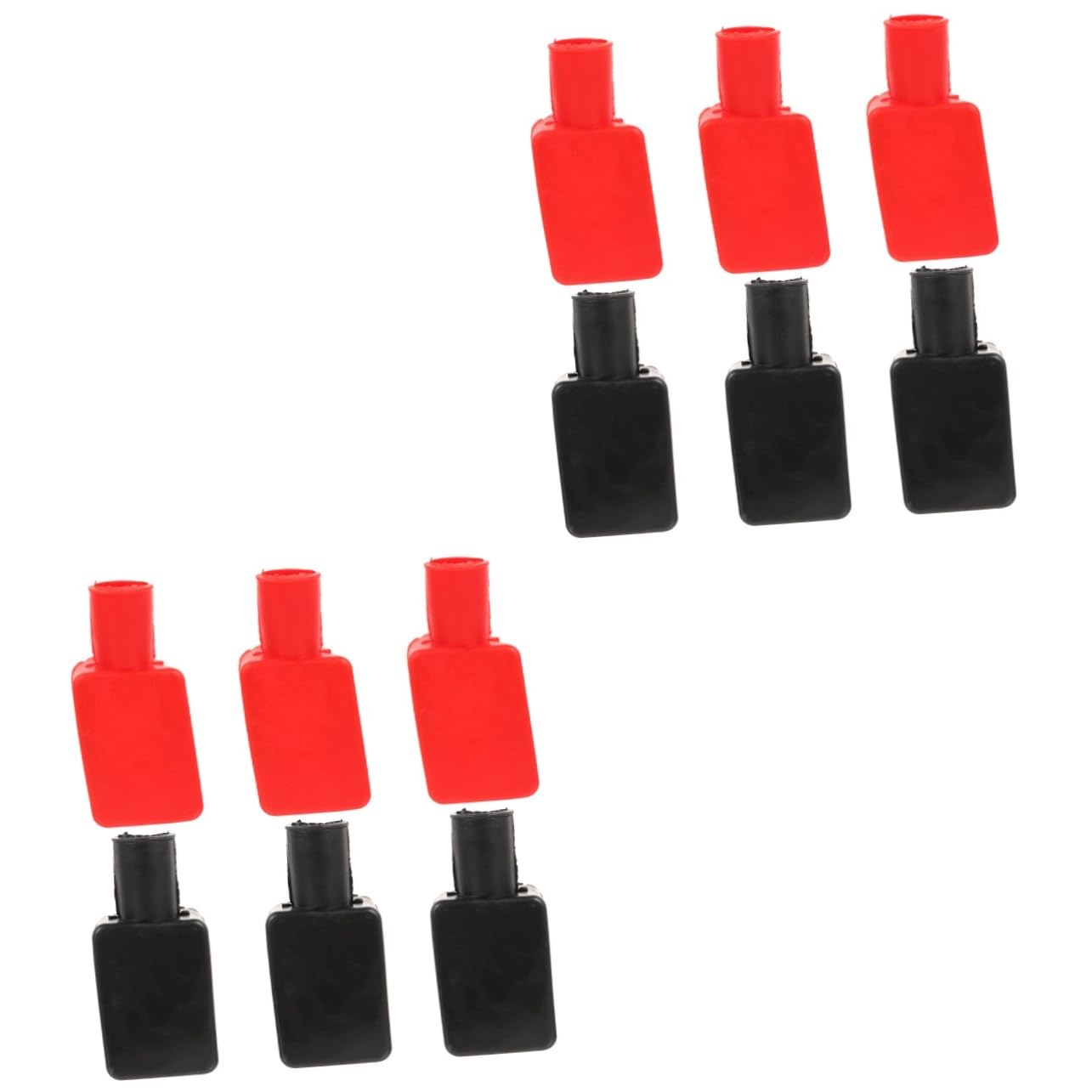 Tapas Para Terminales De Batería - Par Rojo Y Negro, PVC, Protección Anticortocircuito Para Moto Y Cortacésped