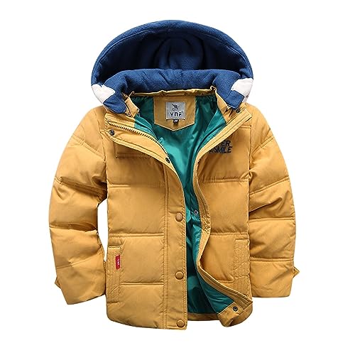 Kids Removable Hooded Jacket Winter Thicken Warm Comfy Quilted Coat Casual Outdoor Cool Cute Outwear Outfits Kid's Wear