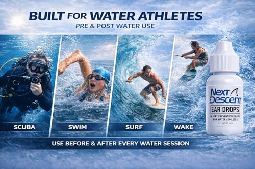 image for Swimmers Ear Drops for Pool & Ocean Swimming | Next Descent Prevention
