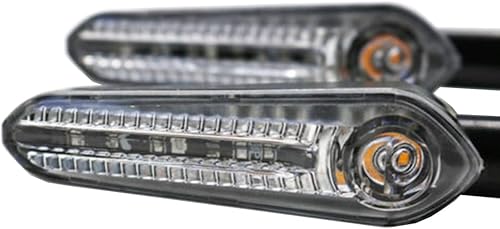 Miniatura 4 de Luces intermitentes delanteras y traseras para motocicleta, luz ámbar, indicadores de giro LED para motocicleta, lente transparente, 2008-2022