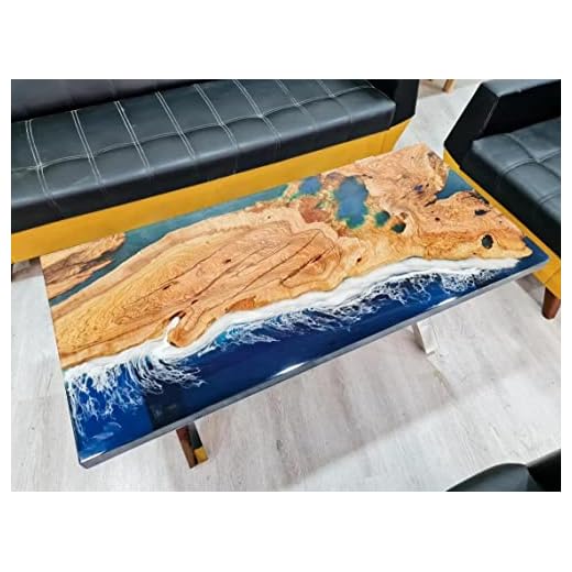 Personalized Large EPOXY Table, Resin Dining Table for 2, 4, 6, 8 River Dining Table, Wood Epoxy Coffee Table Top, Living Room Table (28.5" Inches Tall, 36 x 24inches)