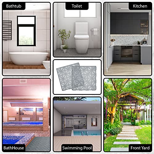 Tuintegels, kunststof, 16 stuks, voor tuin, terras, 30 x 30 cm, afneembare tuintegel voor buiten, voor schuren, zwembaden, terras, 16 stuks - Image 7