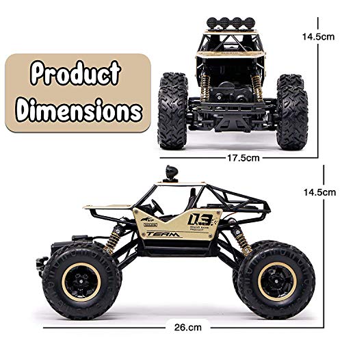 Image of Exxelo Original Rock Crawler 4 WD RC - Rally Car (1:18 Scale) (Blue) Remote