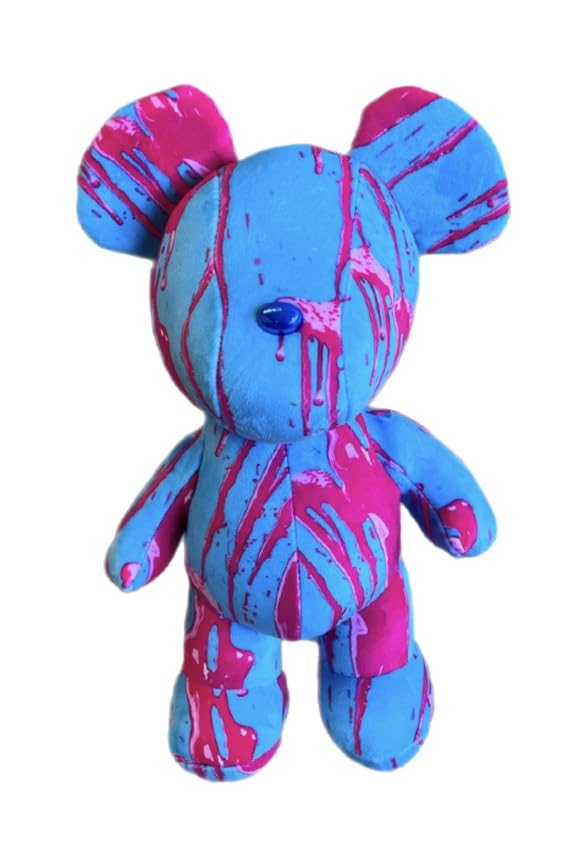 UKToyworld Paint Drop Street Bear 30cm Blue Pink Street Bears Plush Toy
