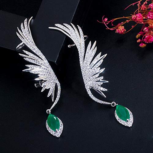 Boucles d'oreilles zircone cubique longues et légères pour lobes sensibles