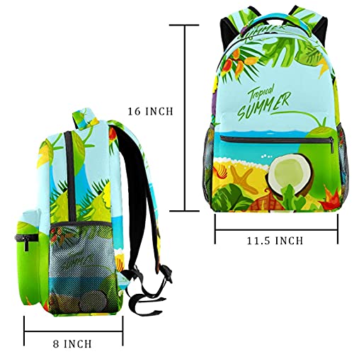 Sac à dos décontracté durable avec motif perroquet multicolore - 2