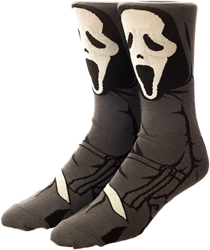 Grand Clothing Outlet Ghostface Scream Halloween Character 360 Crew Socks2