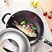 SMSOM Woks and Stir Fry Pans, Stir Fry Pan - Wok Pan with Lid, Nonstick Frying Pan, Cooking Utensils, Frying Pan for All Stoves (Black)