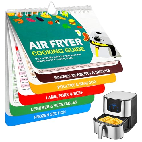 HOTUT Air Fryer Cookbook Magnetic Cheat Sheet, Air Fryer Cheat Sheet Magnets Cooking Guide Booklet with Air Fryer Cooking Times Chart, Instant Air Fryer Accessories for Cooking and Frying - Air Fryer HOTUT Air Fryer Cookbook Magnetic Cheat Sheet, Air Fryer Cheat Sheet Magnets Cooking Guide Booklet with Air Fryer Cooking Times Chart, Instant Air Fryer Accessories for Cooking and Frying - Air Fryer