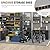 VONZOY Outdoor Storage Shed, 8x10 FT Resin Shed with Floor and Lockable Door, Window & Vents, Tool Sheds & Outdoor Storage for Bike, Garden Accessories, Tools, Waterproof(Grey & White)
