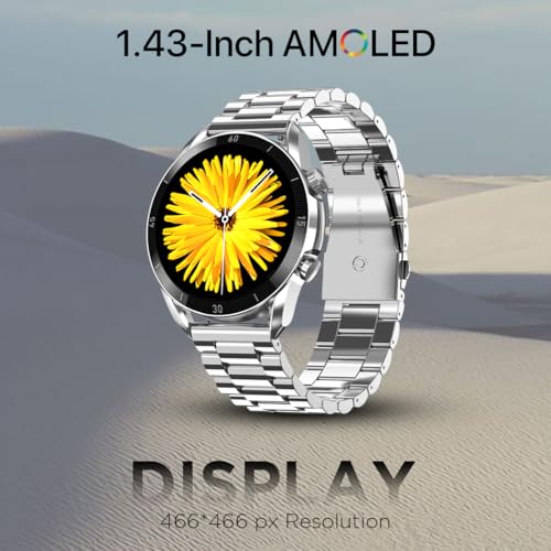 Fire-Boltt Store Fire-Boltt Legacy Luxury 1.43” Smart Watch, Silver - Image 4