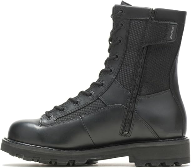 Bates Men's 8" DuraShock Lace-to-Toe Side Zip Work Boot