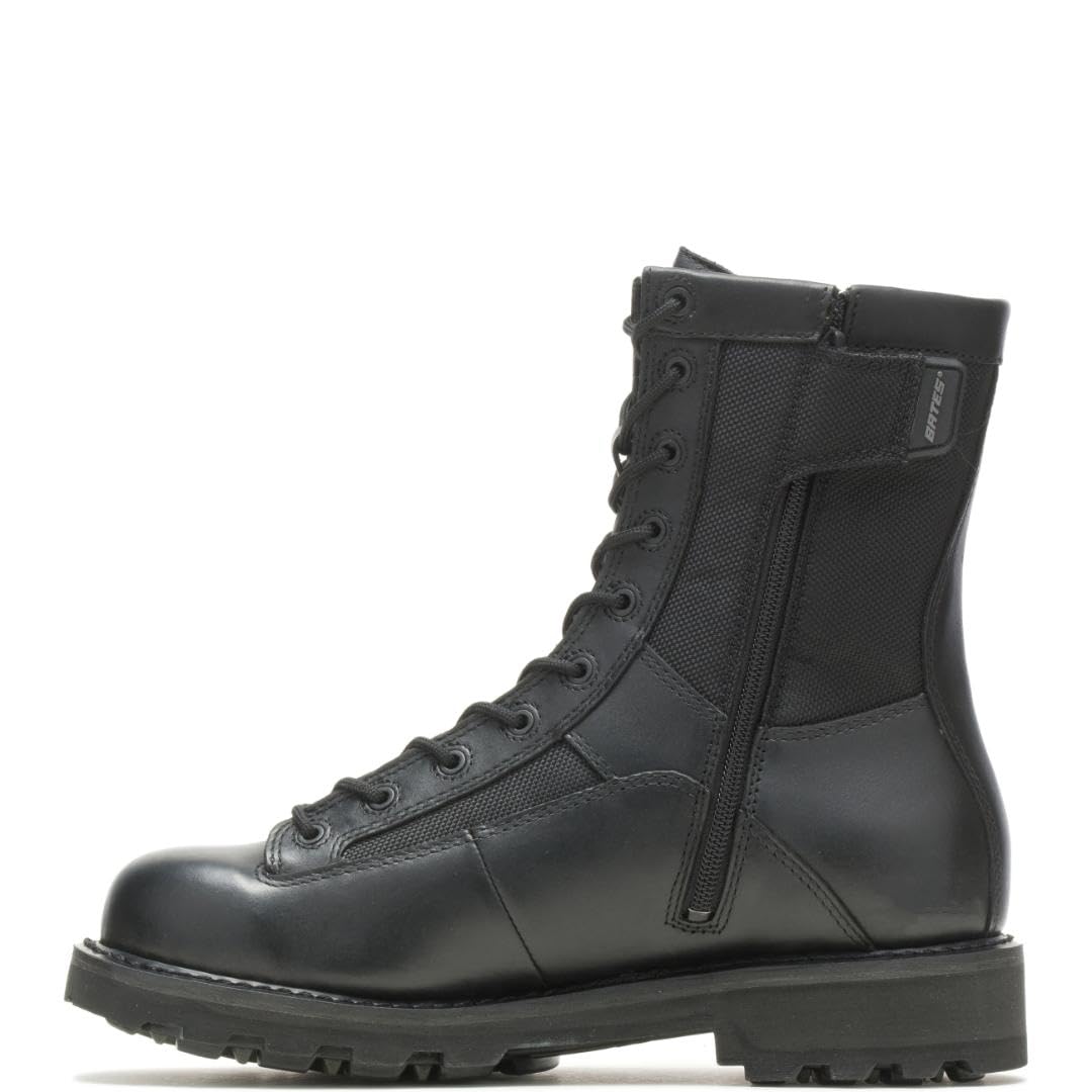 Bates Men's 8" DuraShock Lace-to-Toe Side Zip Work Boot