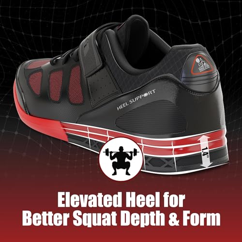 Image of Nordic Lifting VENJA Weightlifting Shoes - Men's Gym Shoes for Weight Lifting, Crossfit & Squats, Strength Training, Heel Support & Grip Sole for Stability