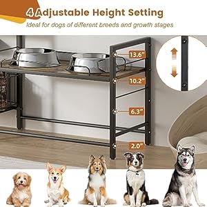   Elevated-Dog-Bowls-Raised-Dog-Bowl-Stand-with-Dog-Toy-Bin-Basket-Dog-Food-and-Water-Bowl-Feeding-Station-Lifted-Dog-Bowl-Holder-Cabinet-with-Pet-Storage-Organizer-for-Large-Medium-Small-Dogs