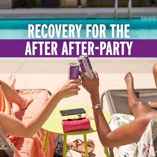 Image of PARTYAID Rehab Blend, Feel Good Tonight and Tomorrow, Contains 5-HTP, B-Complex, Milk Thistle, Electrolytes, No Artificial Flavors or Sweeteners, Caffeine-Free, 12 Fl Oz (Pack of 24)