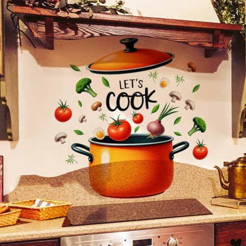 Let’s Cook Wall Decal - Vinilo decorativo para cocina miniatura 4