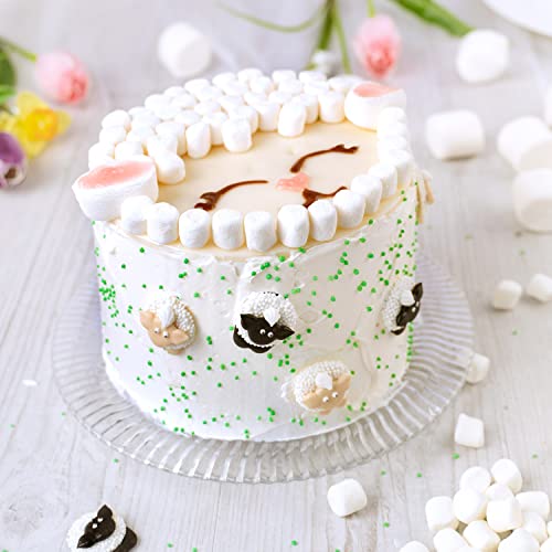 7. Bild von Günthart BackDecor süße Schäfchen | Schafe aus Zucker | essbare Dekoration für Süßspeisen | geeignet für Kuchen und Cupcakes | Scharfe mit dunklen und hellen Köpfen