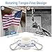 White Flag Poles for Outside House - 5ft Tangle Free Flag Pole for House,Heavy Duty Metal Flagpole Hardware for 3x5 American Flags,Outdoor Flagpoles Mount for Porch,Car,Truck,Boat (without Bracket)