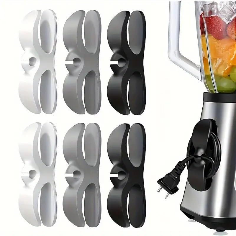 KESHAVAM Cord Organizer for Kitchen Appliances – Self-Adhesive Cable Management Holder for Blenders, Coffee Makers & More | Tangle-Free Wire Storage | Durable & Easy to Use (Pack of 6)