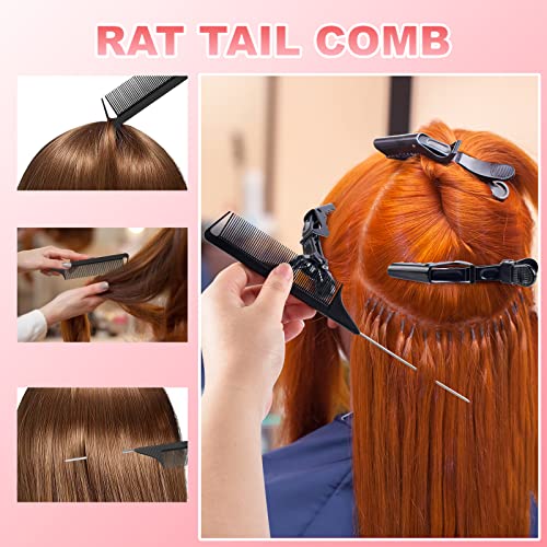 morgles heat resistant gloves 2 pcs professional heat gloves for hair styling silicone hot mat 6 pcs hair clips and 2 pcs styling comb for curling iron wands flat iron