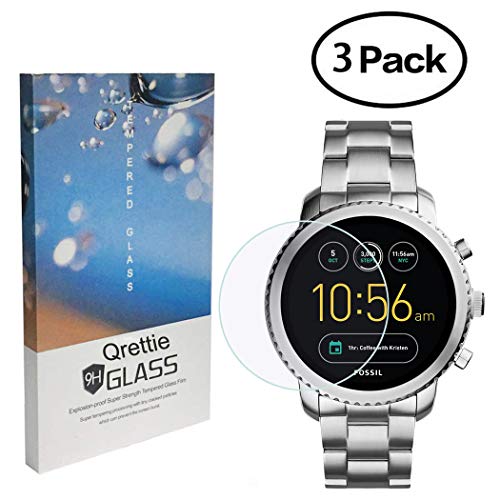  Prettie 3 Pezzi per Fossil Q Explorist Schermo Pellicola Protettiva per Fossil Q Explorist Smart Watch Pellicola Protettiva in Vetro temperato durezza 9H Anti-graffio No-Bubble