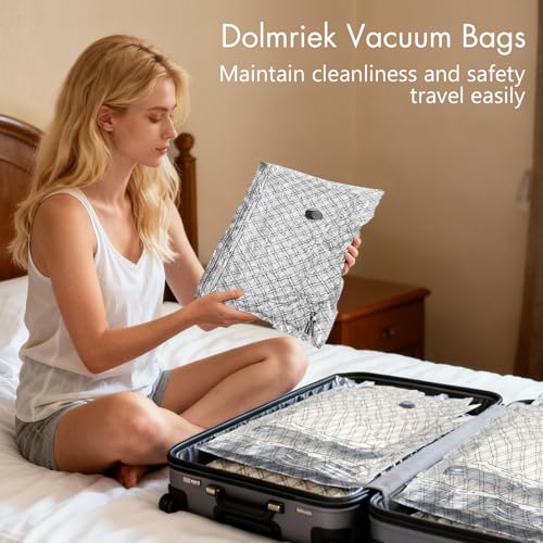 Image of 6pcs Vacuum Seal Bags for Clothing Travel, Cordless Pump, Carry-on Size Compression Packing Bags, 4000Pa Suction & 2000mAh Battery, Vacuum Storage Bags for Clothes, Luggage, Suitcase, Space Saver