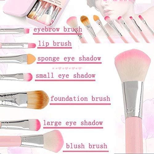 Image of Just Tya | All-in-One Makeup Kit | Combo of Long lasting Multicolor Premuim 6155 Makeup Kit with Premium Pink Makeup Brush Set, | Lipstick Combo Set |, Fixer, Primer, Contour, Foundation, 3in1 Eye Combo, 36H Waterproof Eyeliner, Kajal and 1 Beauty Sponge (Pack of 19)