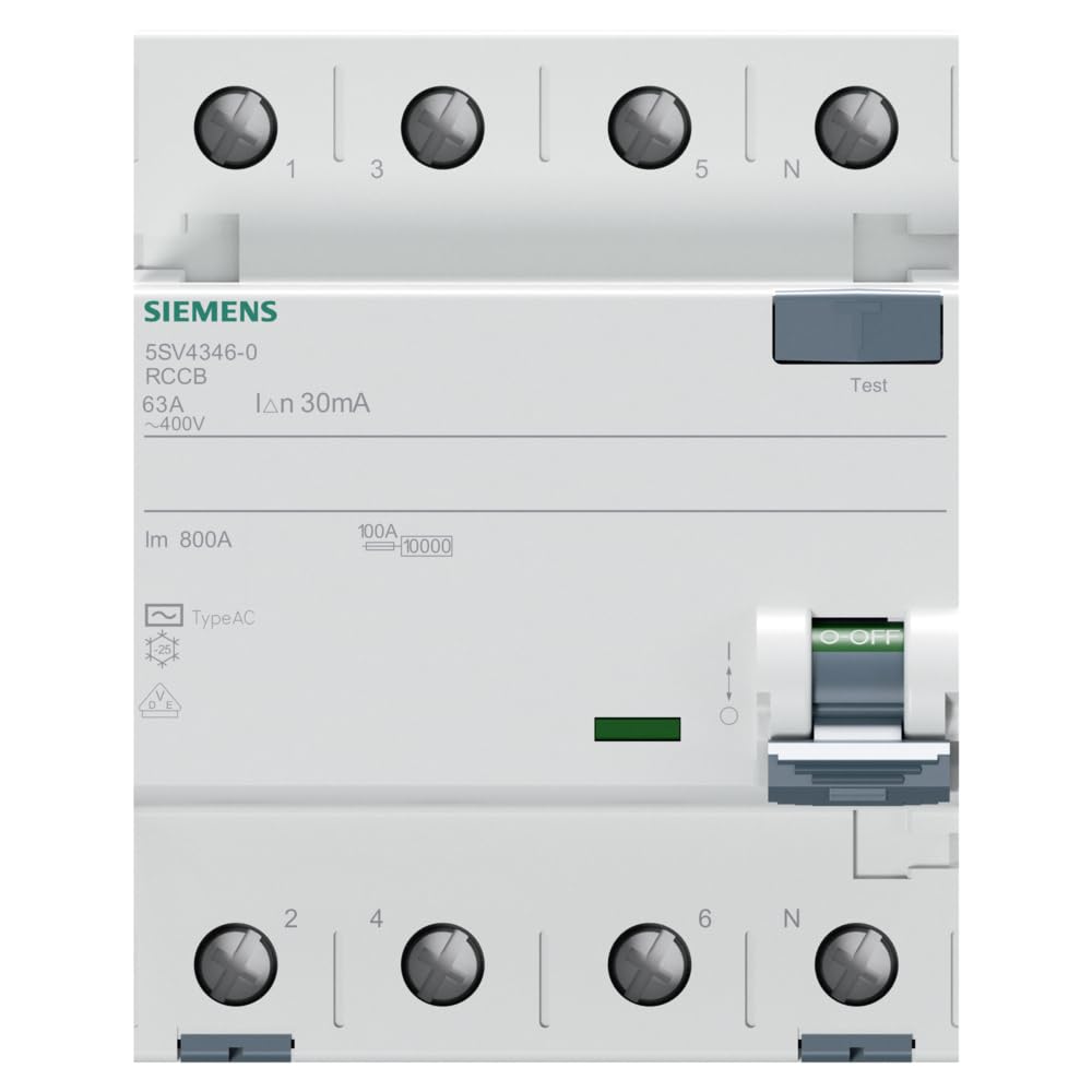 Siemens 5SV – Interruttore differenziale clase-ac 4 poli 63 A 30 mA 70 mm