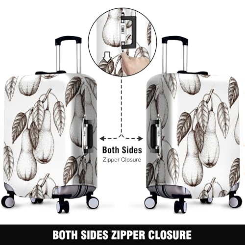 Travel Luggage Cover Suitcase Protector Scratch-Resistant Fit, Not Included Suitcase Pear Vintage S2