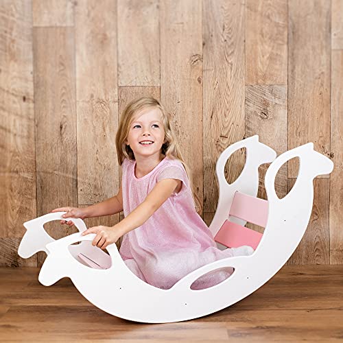 Nobsi Kletterbogen für Kinder - Indoor Bogenwippe | Handgemachte Holzwippe zum Klettern | Bogen nach Kletterdreieck… – Bild 3