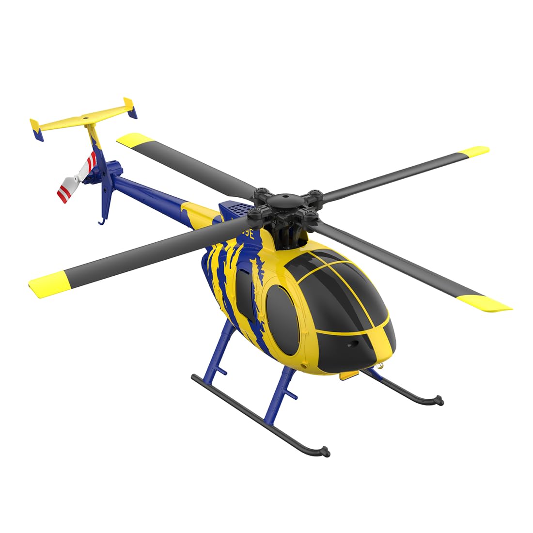 RC ERA C184 MD500 - Elicottero radiocomandato a rotore singolo, 2,4 GHz, 4 canali, Flybarless, con sensore di flusso ottico, mantenimento dell'altezza e stabilizzazione giroscopica a 6 assi, modello