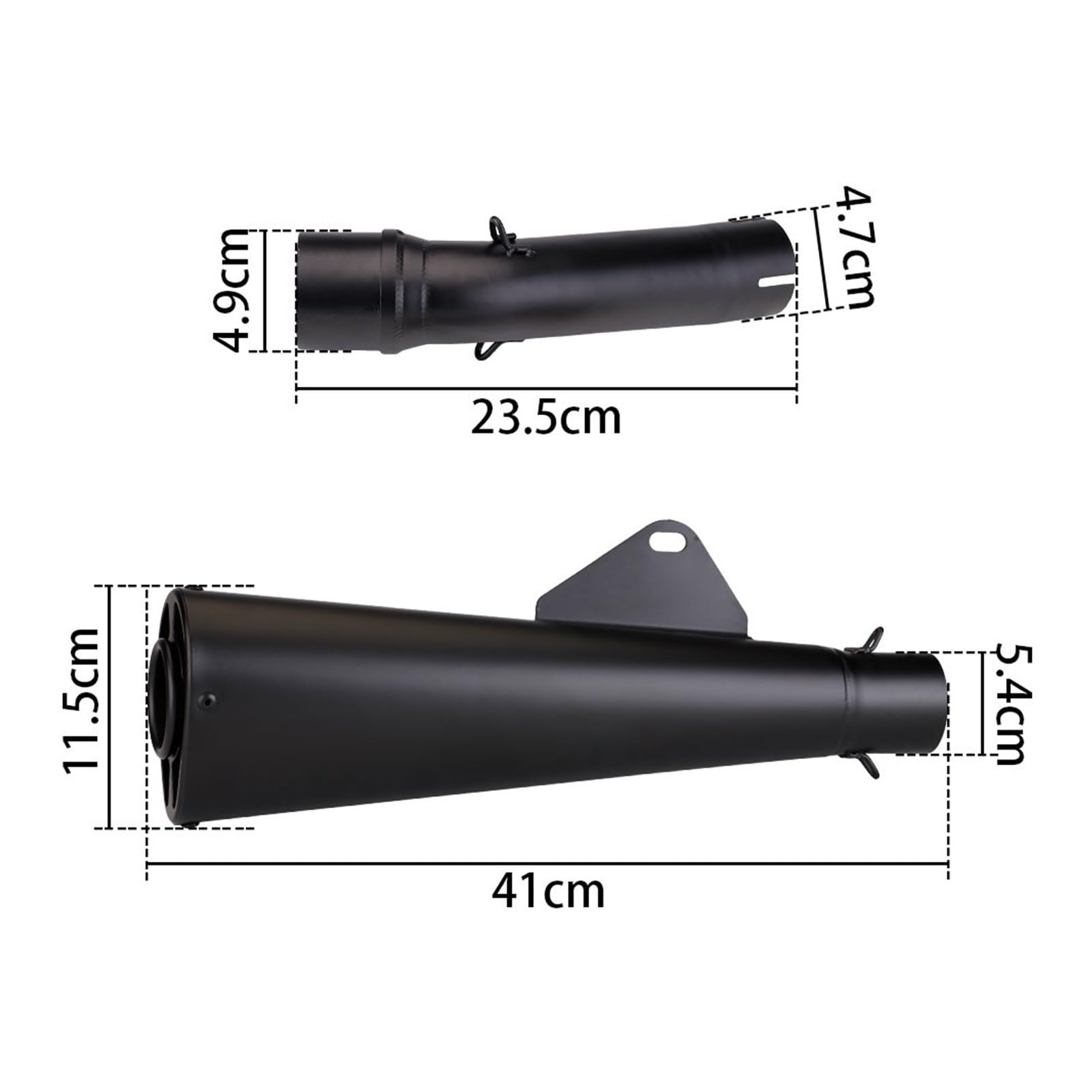Motocicleta Tubo Escape Silenciador Escape Silenciador Escape para Motocicleta para Rebel 500 para CMX500 Sistemas Motorcross Modificados Tubo Medio Deslizamiento Acero Inoxidable