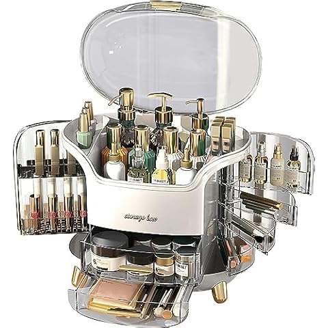 Warmiehomy Multifunctional Makeup Organiser with Lid Cover