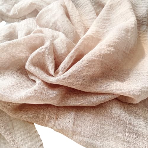 Image of Crinkled PolyCotton Scarf for Women - 180 x 90 cm Stole for Women | PolyCotton Scarf for Summers, Head Cover for Women | Lightweight Scarf for Women | Women Accessory