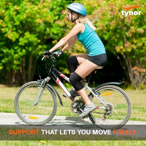 Image of Tynor Knee Cap Air, Black & Orange, Small, 1 Pair