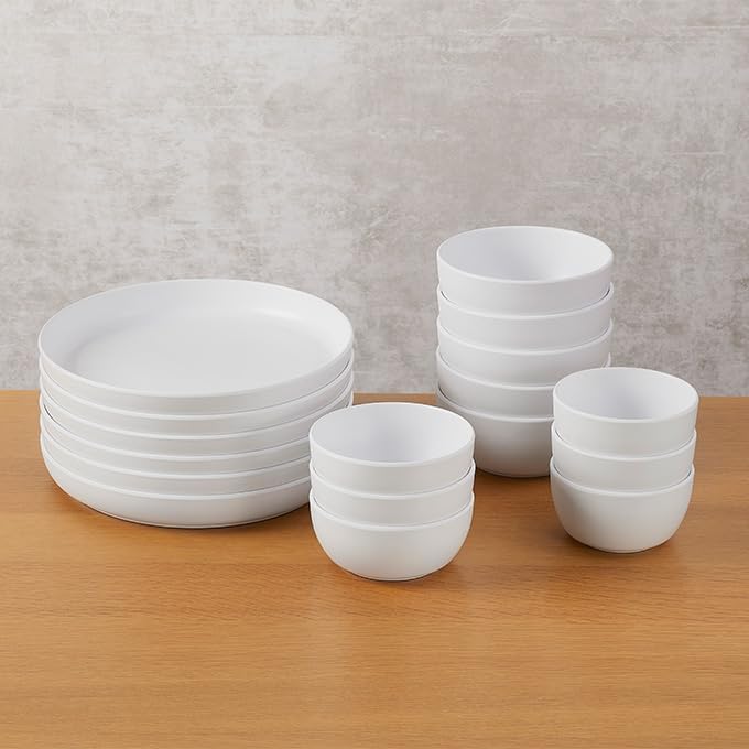 White 16 oz. Durable Acrylic Salad and Soup Bowl